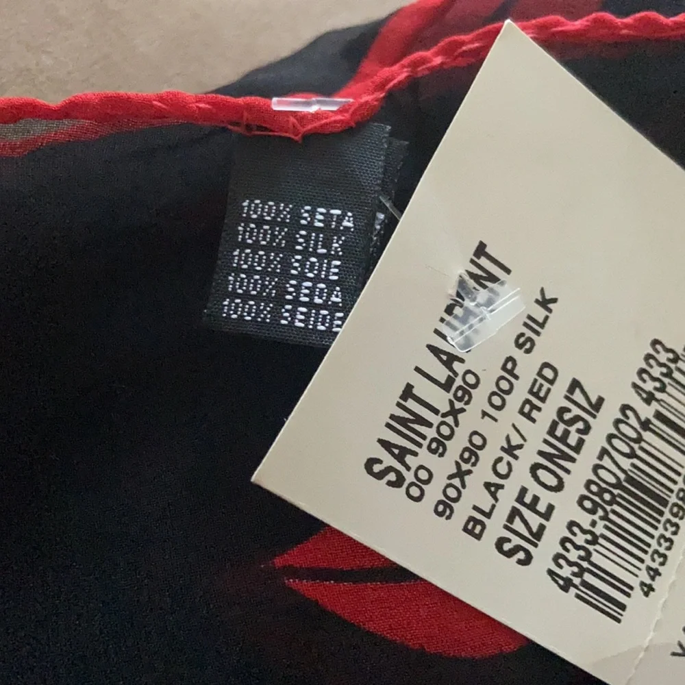 Saint Laurent printed silk scarf 35 x 35 NWT
